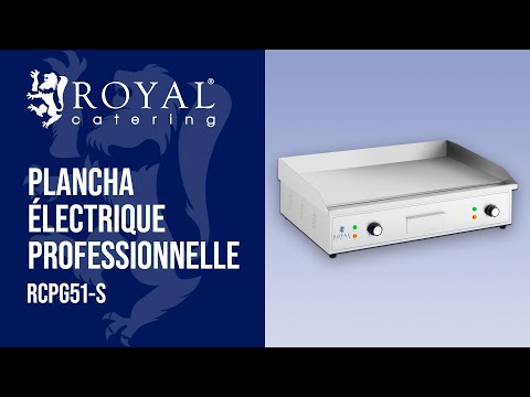 Vidéo - Plancha électrique professionnelle - 727 x 420 mm - Royal Catering - Surface Lisse - 4,400 W