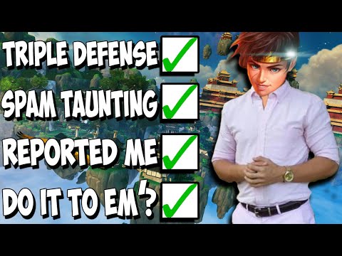 I HAD TO DO IT TO EM'! TRIPLE DEF! SPAM TAUNTING! REPORTS ME! COMBO! -  Masters Ranked Duel - SMITE