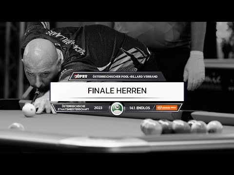 ÖSTM Pool-Billard 2023 - 14.1 endlos - Herren - Finale - Stefan Huber gg. Daniel Guttenberger