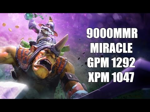 9K MMR Miracle Playing Alchemist - 1292 GPM / 1047 XPM - Dota 2 - VOL 2