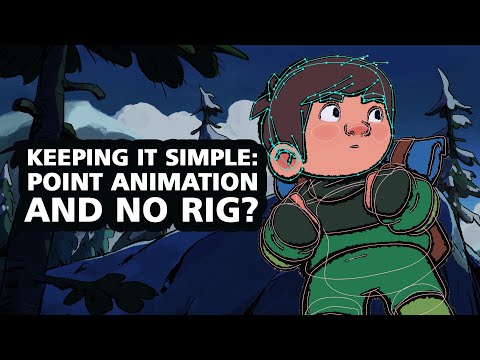 Instead of creating complex rigs, this subtle scene only uses Moho's point animation