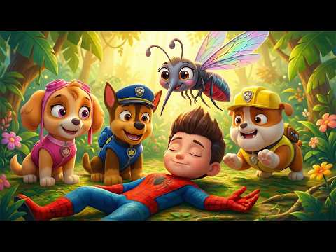 ¡RYDER atacado por MOSQUITO gigante! ¡Despierten! No llores Skye! | PAw PatRol en Español