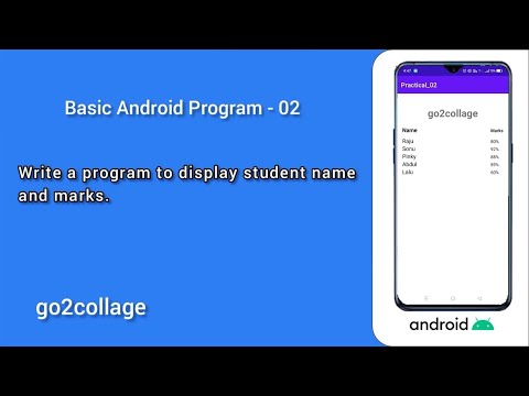 EP 02 | Android Studio | Basic Program I go2collage