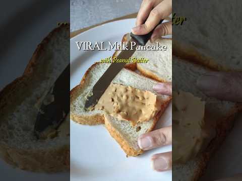 VIRAL Bread Milk Pancake with Peanut Butter | Trending Milk Bread Recipe