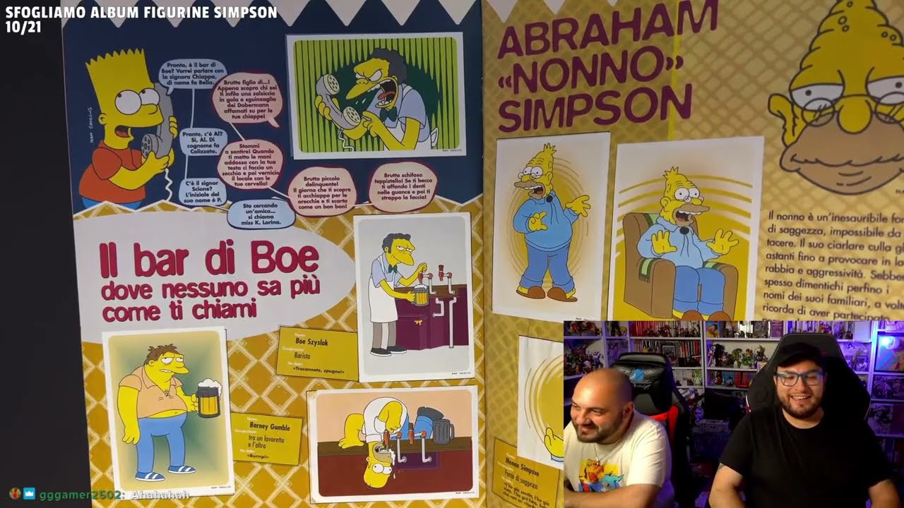 Sfogliando le Figurine Panini dei Simpson anni 90