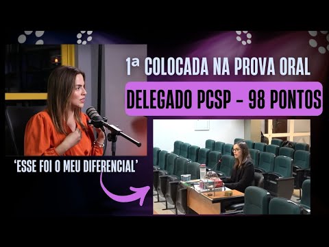 Oral exam of the first-place winner in the PCSP (São Paulo Civil Police) delegate exam.