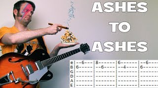 David Bowie Ashes to Ashes Guitar Chords Lesson &amp; Tab Tutorial
