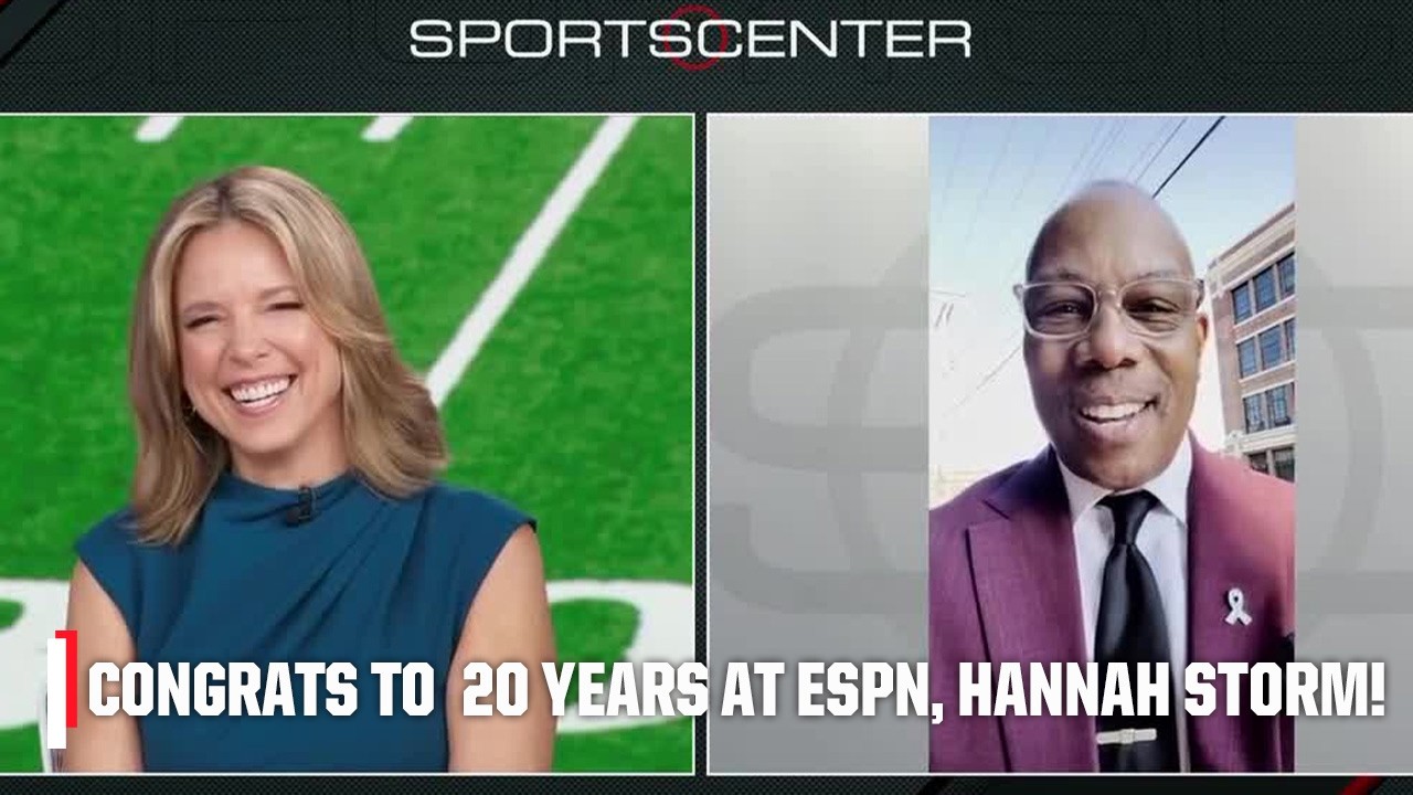 Hannah Storm receives a special surprise to celebrate her 20th anniversary at ESPN 🎉👏 | SportsCenter