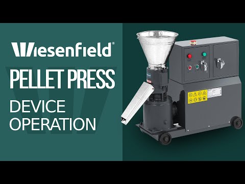 video - Factory second Pellet Press - max. 100 kg/h - Ø 120 mm - lockable compartment - 2 rollers