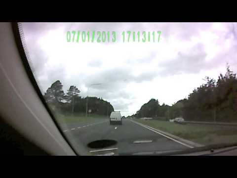 Van nearly takes out cyclist on A20 Newtownards to Dundonald dual-carriageway.