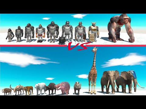 MUTANT PRIMATES vs MODERN MAMMALS - Animal Revolt Battle Simulator