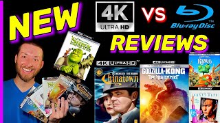 NEW & UPCOMING Movies 4K UltraHD vs Blu Ray Reviews CHINATOWN Godzilla Kong New Empire RANGO SHREK 4