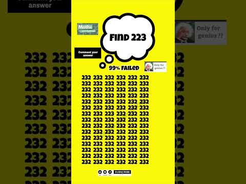 \🔥 Find the Odd Number '223' in Just 5 Seconds! 🤯 |#MathQuiz #Shorts\#challenge #riddles #maths