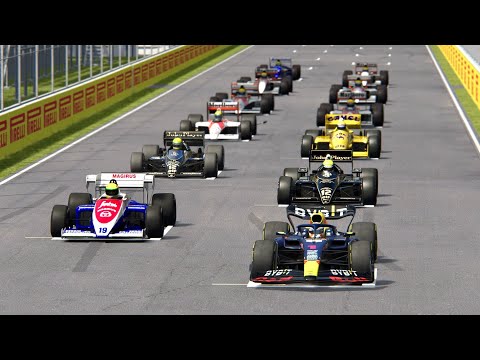 Red Bull F1 2023 vs All Ayrton Senna F1 Cars (1984-1994) - Canadian Grand Prix