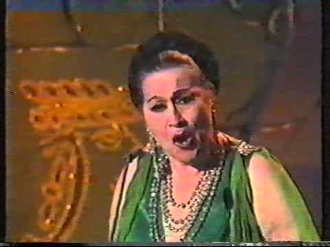 Yma Sumac walks off the stage