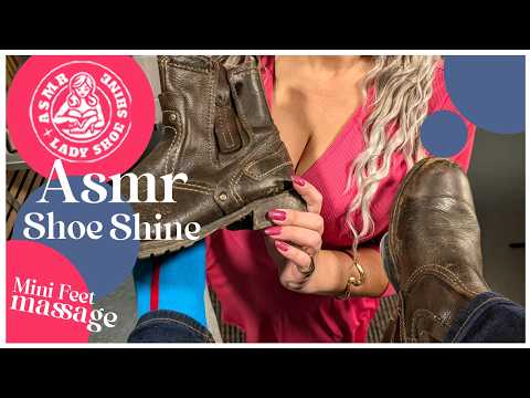 Heavy Duty CAT Boots Restoration & ASMR Shoeshine! -  Deep Clean Work Boot Transformation