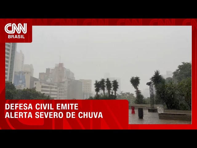 Defesa Civil emite alerta severo de chuva em São Paulo | CNN ELEIÇÕES