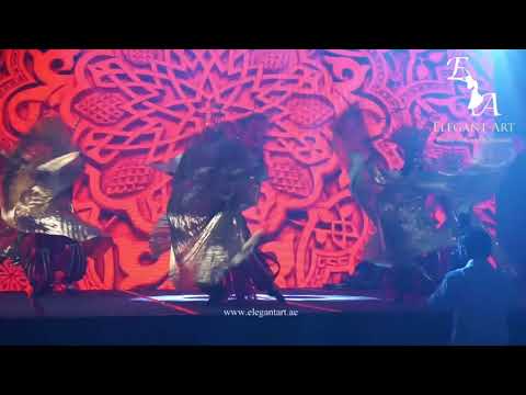 Oriental fantasy - Belly dance with golden wings in Dubai by Elegant Art Events