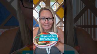 Try Bagels at Sea aboard Carnival Jubilee with me! #cruise #carnival #foodie #bagels