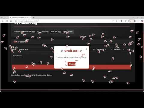 Video thumbnail for Practice Log demonstration