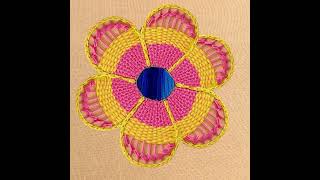 😘🌻Flower Embroidery !!! Super Unique Basket Waves Flower Hand Embroidery Needle Work, #embroidery