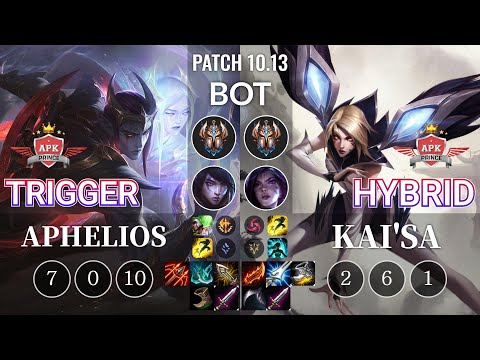 APK Trigger Aphelios vs APK HyBrid Kai'Sa Bot - KR Patch 10.13