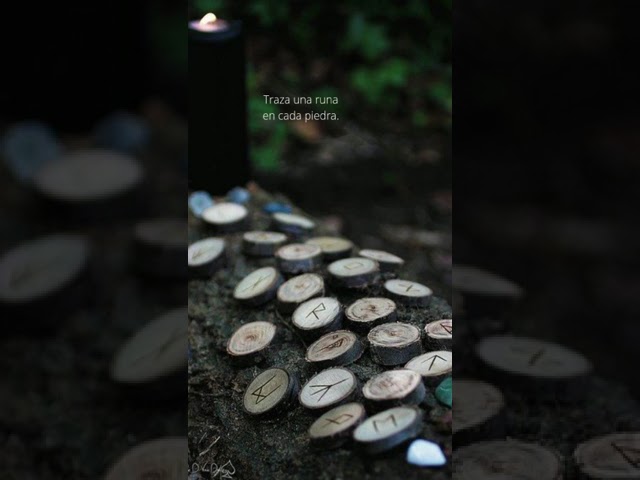 Vídeo relacionado con Runas de madera Tablero grabado de adivinación Wiccan Símbolos Signos Altar Redondo Azulejo Brujería Suministros y Herramientas