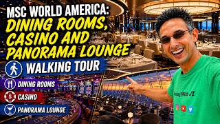 FIRST LOOK at MSC World America's Dining Rooms, Casino & Panorama Lounge