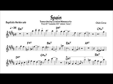 Baptiste Herbin - Spain ( #ChickCorea, transcription)