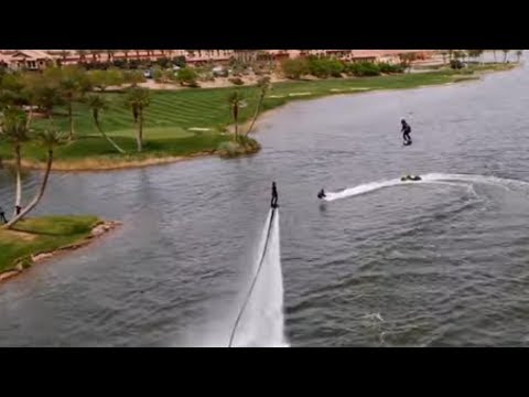Flyboard Air World First   Flying Frenchman Cross English#Zapata Flyboard