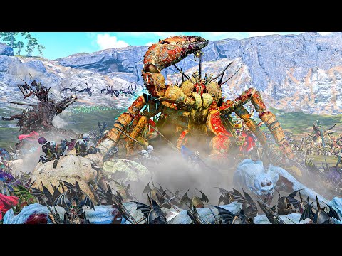 VAMPIRE COAST vs GREENSKINS - Warhammer TotalWar cinematic battle