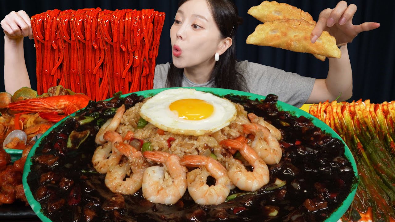 직접 만든 🔥 해물 짜장밥 & 볶음밥 & 짬뽕! 중식 먹방 Jjajang Seafood Fried Rice & Spicy Jjamppong Mukbang ASMR Ssoyoung
