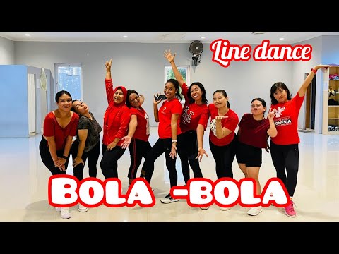BOLA BOLA by TOTON CARIBO ll Ade nona produk Manado ll line Dance ll Angelia Lanasa Choreo