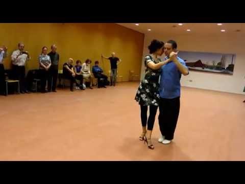  Julia Marini  and  Pablo Fidanza  are  dancing  to  a  vals