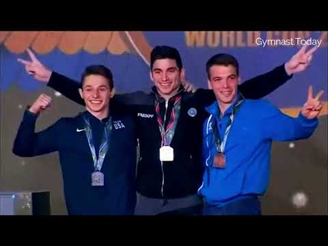 Top 3 in Men's High Bar Final - 2022 Cairo Gymnastics Apparatus World Cup