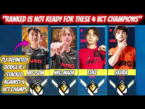 When 4 VCT Champs Stacked in One Team Ft. TenZ, S0m, Mada & Skuba in Ranked