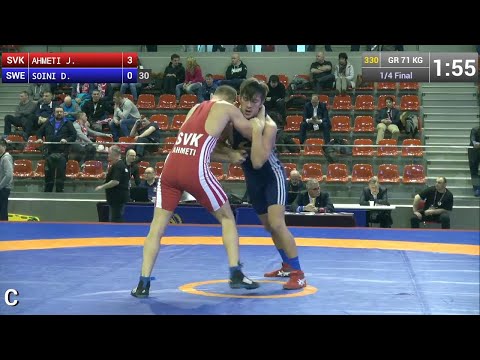 Quarterfinal GR - 71 kg: Daniel  SOINI (SWE) df. Jusuf  AHMETI (SVK) by TF, 12-3