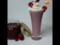 Strawberry Milkshake Summer Drink Recipe Shorts Milkshake Strawberrycrush