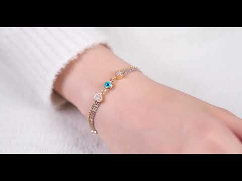 Nazar Boncuklu Bileklik 14 Ayar