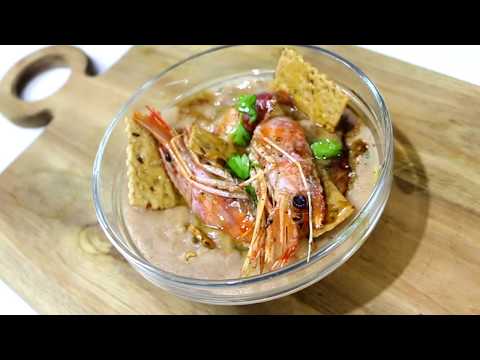 Crema di Fagioli con Gamberi Lardellati - Le ricette di Mena