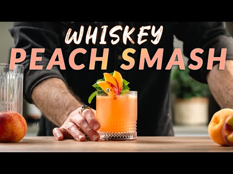 Whiskey Peach Smash – Truffle on the Rocks