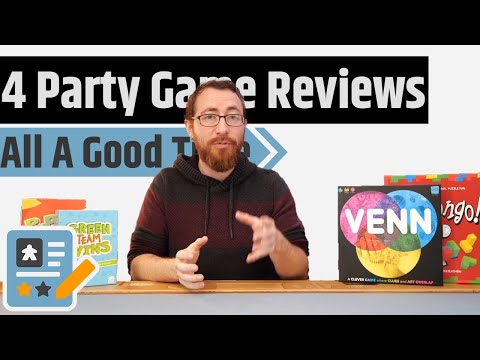 4 Quick Party Game Reviews - Green Team Wins, Pinpoint, Venn & Ubongo 3D