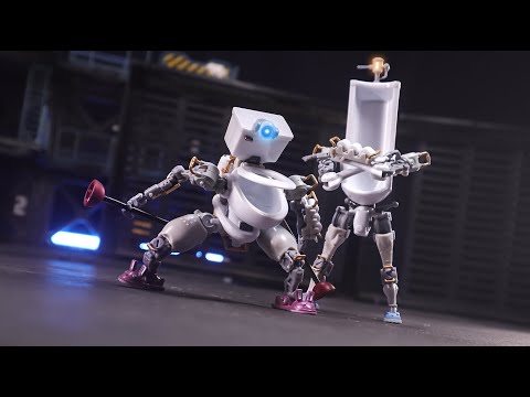 【Eng sub】Toy stop motion：ToyNotch Toiletbots review