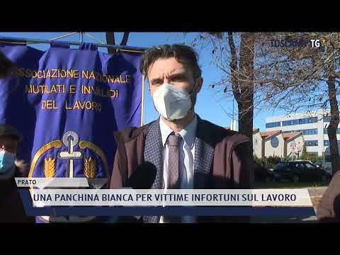 2021-12-17 PRATO - UNA PANCHINA BIANCA PER VITTIME INFORTUNI SUL LAVORO