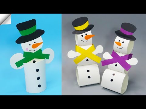 Easy Paper snowman Christmas paper crafts 2023