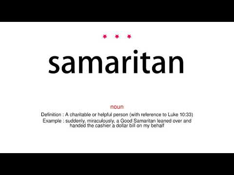How to pronounce samaritan - Vocab Today