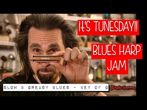 How To Not Suck at Lowdown, Slow & Greasy Chicago Blues Harp - Key of G Harp Jam  - Tunesday 49