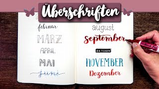 Bullet Journal ÜBERSCHRIFTEN einfach schön gestalten