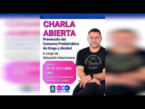 Marcos Juárez: Charla abierta sobre consumos problemáticos este jueves 29 en la ciudad