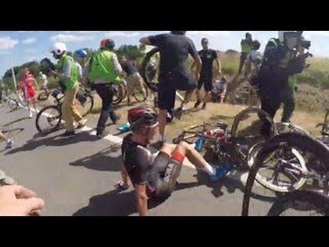 Tour de France 2015 Stage 3 crash - OGE Mechanic Cam